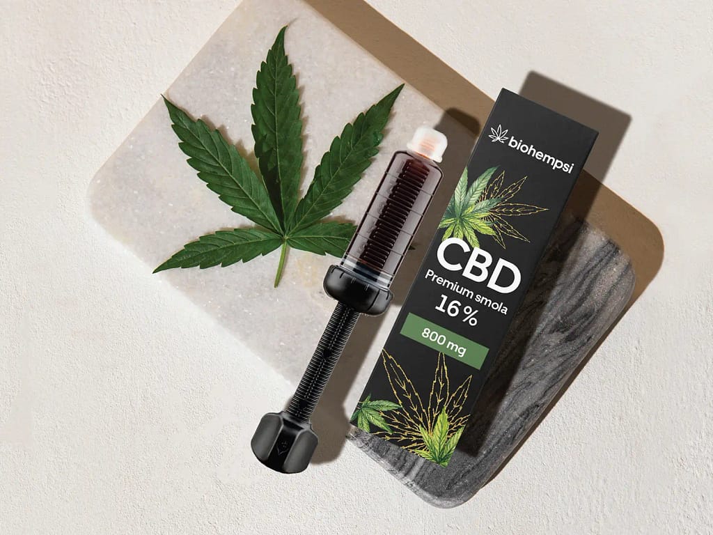 Tekstura konopljine smole s CBD polnega spektra